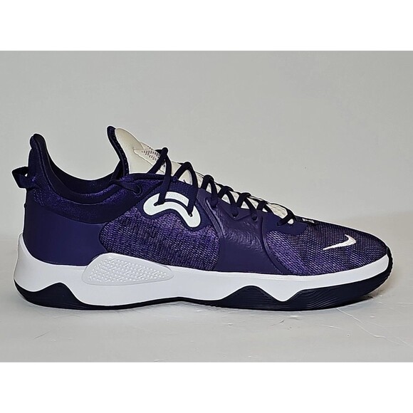 New 17.5 Nike PG 5 TB Paul George Basketball Shoes Purple / White DM5045-502 Men - Picture 9 of 13